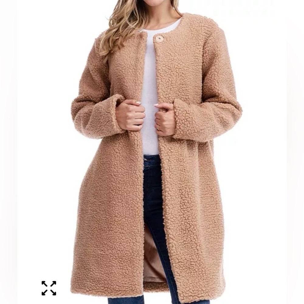 Fever Teddy Coat in Blush